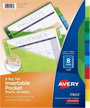 Avery® Big Tab™ Insertable Plastic Dividers