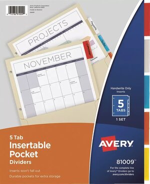 Avery® Pockets ‘n Tabs Insertable Dividers