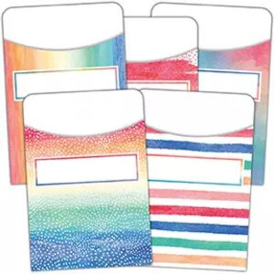 Watercolor Library Pockets