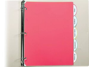 C-Line 5-Tab Poly Binder Index Dividers