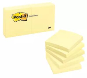 Post-it® Notes Original Pads in Canary Yellow