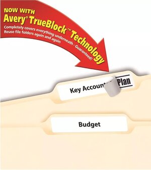 Avery® File Folder Labels with Trueblock® Technology