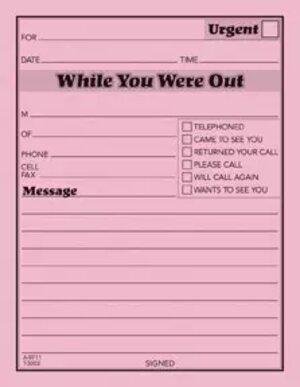 While You Were Out Message Pads