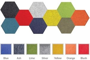 Ghent Hex Acoustic and Hex Fabric Wrapped Panels