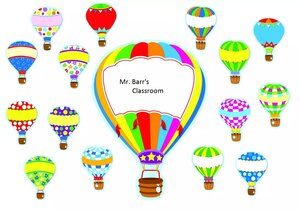 Hot Air Balloons Bulletin Board Set