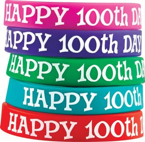 Happy 100th Day Wristbands Awards