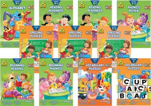 School Zone Spelling Puzzles Workbooks