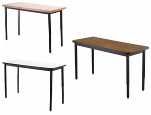 National Public Seating Utility Tables - Butcher Block Top