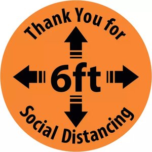 Thank You for Social Distancing Floor Signs