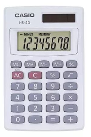 Casio HS4GS Solar Pocket Size Powered Pocket Calculator