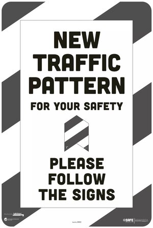 Carpet Only Decals, New Traffic Pattern - 1 wall & 6 carpet