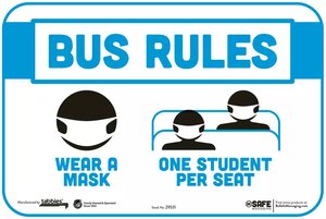 Wall Decals, Bus Rules - 3/pkg