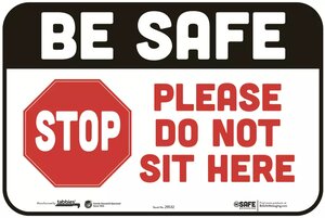 Wall Decals, Please Do Not Sit Here - 3/pkg