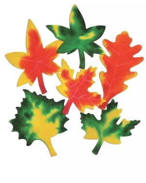 Color Diffusing Paper Leaves