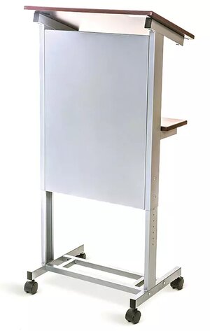 Rolling Adjustable Height Lectern Podium