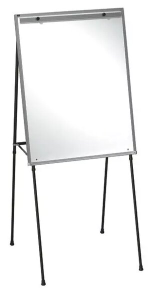 Quartet® Steel Presentation Easel, Total Erase® Whiteboard/Flipchart