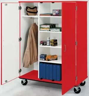 Stevens Mobile Wardrobe/Shelf Combination