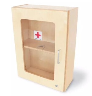 Wood First Aid Medicine Wall Cabinet