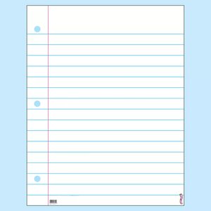 Wipe-Off Notebook Paper Chart