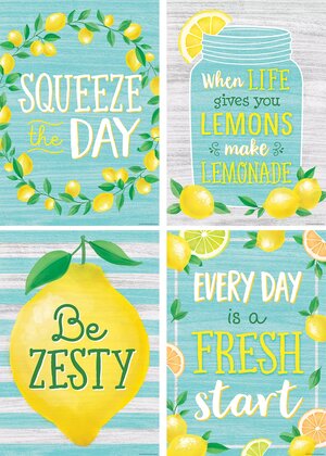 Lemon Zest Positive Posters