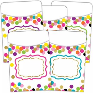 Confetti Library Card Pockets