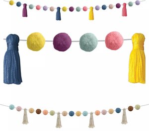 Pom-Poms and Tassels Garland