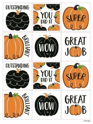 Doodle Pumpkin Stickers