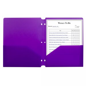 C-Line Two Pocket Portfolio with Three Hole Punch