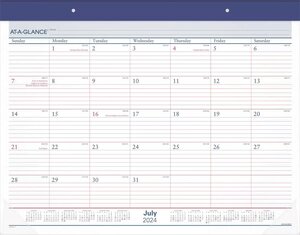 AT-A-GLANCE® Academic Year Two-Color Monthly Desk Pad