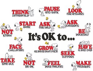 Peanuts Snoopy It's Ok to....Bulletin Board Set