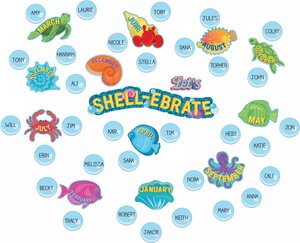 Seas the Day Let's Shell-ebrate! Mini Bulletin Board Set