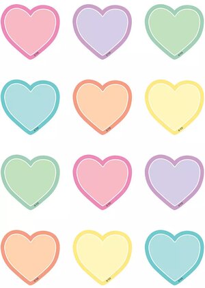 Pastel Pop Hearts Mini Accents