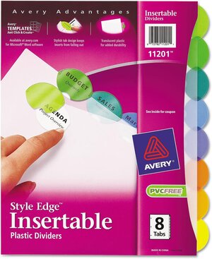 Avery® Style Edge Insertable Dividers