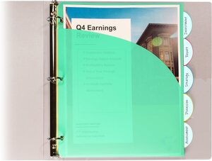 C-Line 5-Tab Poly Binder Index Dividers