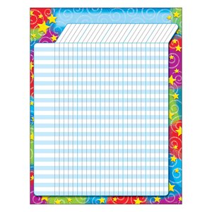 Large Incentive Charts - Stars 'n Swirls