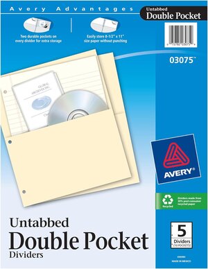 Avery Ring Binder Pocket Pages