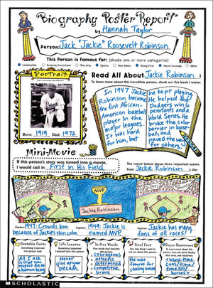 Biography Report Instant Personal Poster Set