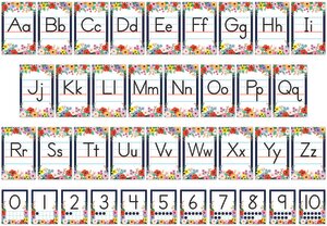 Wildflowers Alphabet Bulletin Board Set