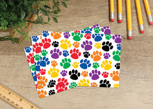 Colorful Paw Prints Postcards