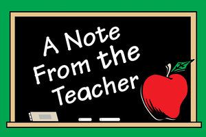 A Note From the Teacher Postcards