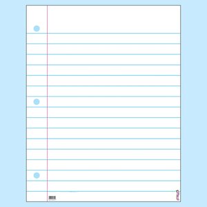 Wipe-Off Notebook Paper Chart